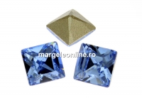 Swarovski, fancy chaton square, light sapphire, 3mm - x10