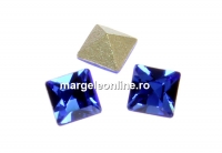 Swarovski, fancy chaton square, sapphire, 3mm - x10