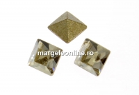 Swarovski, fancy chaton Square, silver shade, 3mm - x10