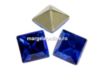 Swarovski, fancy chaton Square, capri blue, 6mm - x6