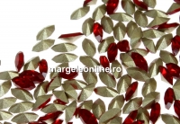 Swarovski navette, fancy chaton, indian siam, 4mm - x10