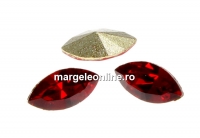 Swarovski navette, fancy chaton, indian siam, 6mm - x6