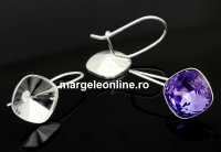 Earring findings, 925 silver, for Swarovski 4470 10mm - x1pair