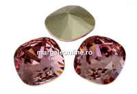Swarovski, square fancy, antique pink, 12mm - x1