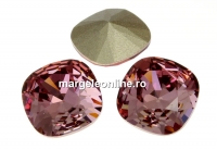 Swarovski, fancy square, antique pink, 12mm - x1