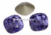 Swarovski, fancy square, tanzanite, 12mm - x1