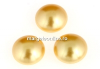Swarovski, cabochon perla cristal, gold, 10mm - x2