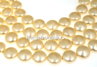 Perle Swarovski disc, light gold, 16mm - x2