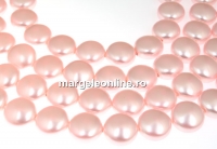 Swarovski disk pearls, rosaline, 12mm - x4