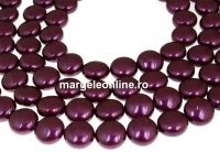 Perle Swarovski disc, blackberry, 12mm - x4