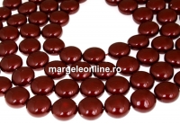 Perle Swarovski disc, bordeaux, 12mm - x4