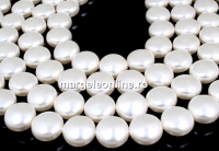 Perle Swarovski disc, white pearl, 10mm - x10