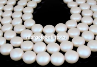 Perle Swarovski disc, pearlescent white pearl, 10mm - x10