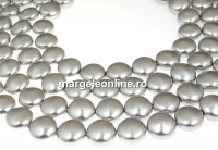 Perle Swarovski disc, light grey pearl, 16mm - x2