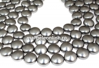 Perle Swarovski disc, grey pearl, 10mm - x10