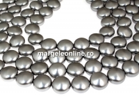 Perle Swarovski disc, grey pearl, 12mm - x4