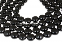 Perle Swarovski disc, mystic black pearl, 10mm - x10