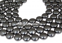 Perle Swarovski disc, black pearl, 10mm - x10