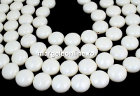 Perle Swarovski disc, ivory pearl, 12mm - x4