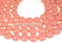 Perle Swarovski disc, pink coral pearl, 10mm - x10