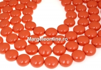 Perle Swarovski disc, coral pearl, 10mm - x10