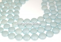 Perle Swarovski disc, pastel blue pearl, 12mm - x4