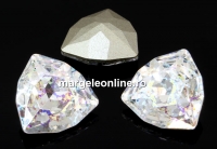 Swarovski, fancy rivoli Trilliant, white patina, 12mm - x1