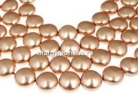 Perle Swarovski disc, rose gold, 14mm - x4