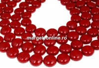 Perle Swarovski disc, red coral pearl, 14mm - x4