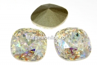 Swarovski, square fancy, white patina, 12mm - x1