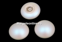Swarovski, crystal pearl cabochon, pearlescent white, 6mm - x2