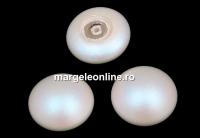 Swarovski, crystal pearl cabochon, pearlescent white, 8mm - x2