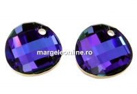Swarovski, twist pendant, heliotrope, 18mm - x1