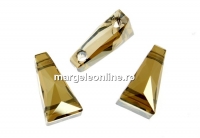Swarovski, margele keystone, bronze shade, 13x7mm - x1