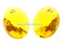 Swarovski, pandantiv oval, sunflower, 12mm - x1