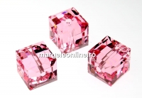 Swarovski, margele cub, light rose, 8mm - x1