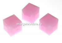 Swarovski, margele cub, rose alabaster, 8mm - x1