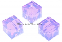 Swarovski, margele cub, violet opal, 6mm - x2
