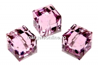 Swarovski, margele cub, light amethyst, 8mm - x1