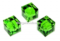 Swarovski, margele cub, fern green, 8mm - x1