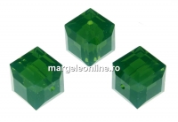 Swarovski, margele cub, palace green opal, 8mm - x1