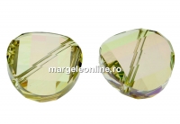 Swarovski, margele twist, luminous green, 14mm - x1