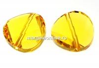 Swarovski, margele twist, light topaz, 14mm - x1