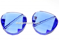 Swarovski, margele twist, sapphire, 14mm - x1