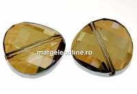 Swarovski, margele twist, bronze shade, 22mm - x1
