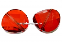 Swarovski, margele twist, red magma, 22mm - x1