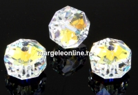 Swarovski, margele rondelle, aurore boreale, 8mm - x2