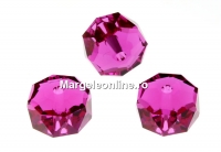 Swarovski, margele rondelle, fuchsia, 8mm - x2