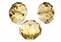 Swarovski, margele briolette, golden shadow, 8mm - x2