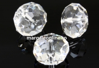 Swarovski, margele briolette, crystal, 8mm - x2